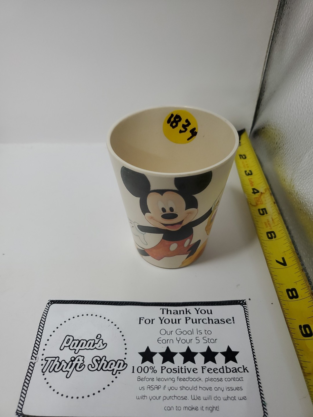 VINTAGE  DISNEY  CUP FEATURING  MICKEY  MOUSE  AND PLUTO  FROM THE 70'S