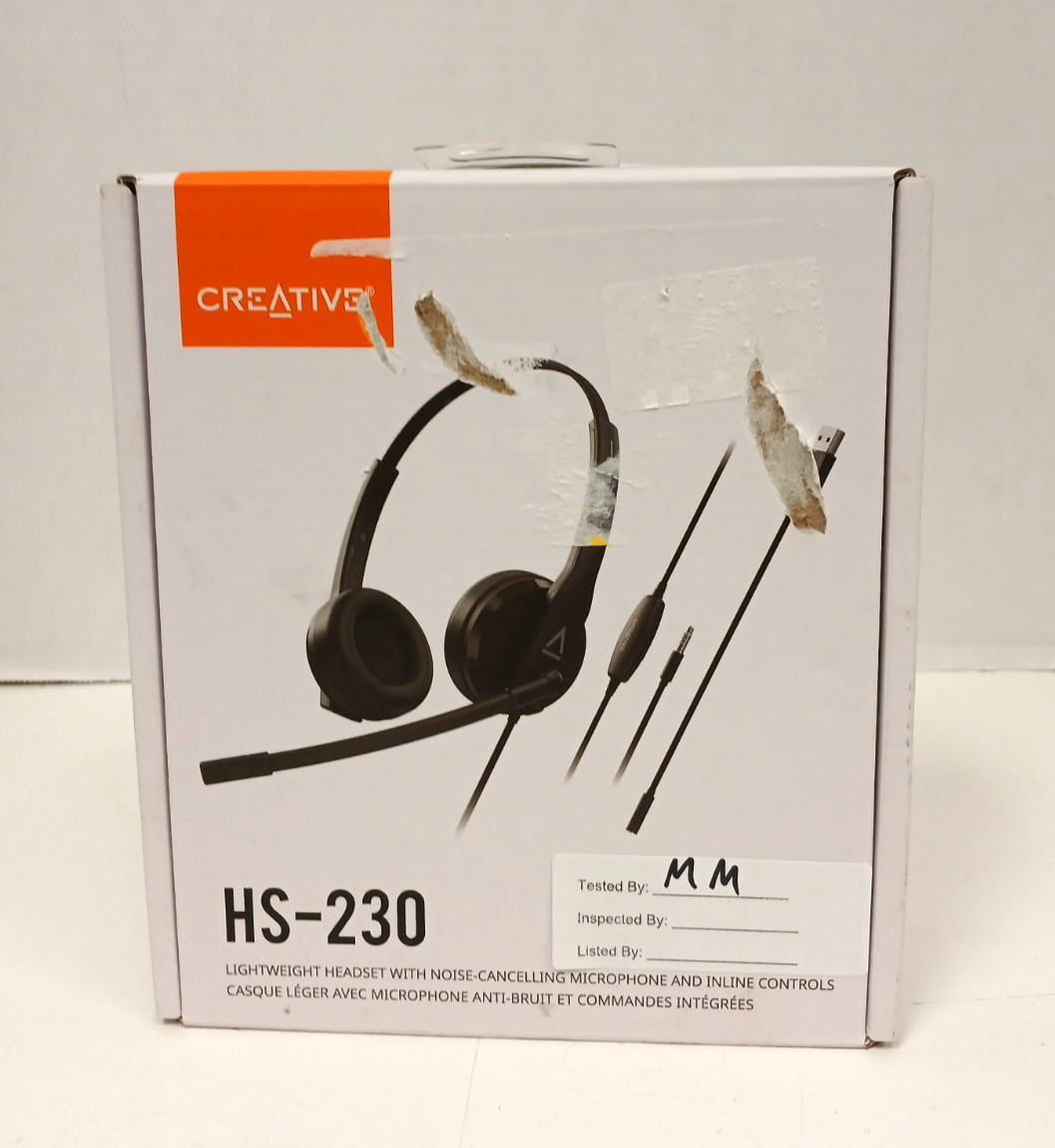 Creative Labs HS-230 Headset With Noise Cancelling Microphone