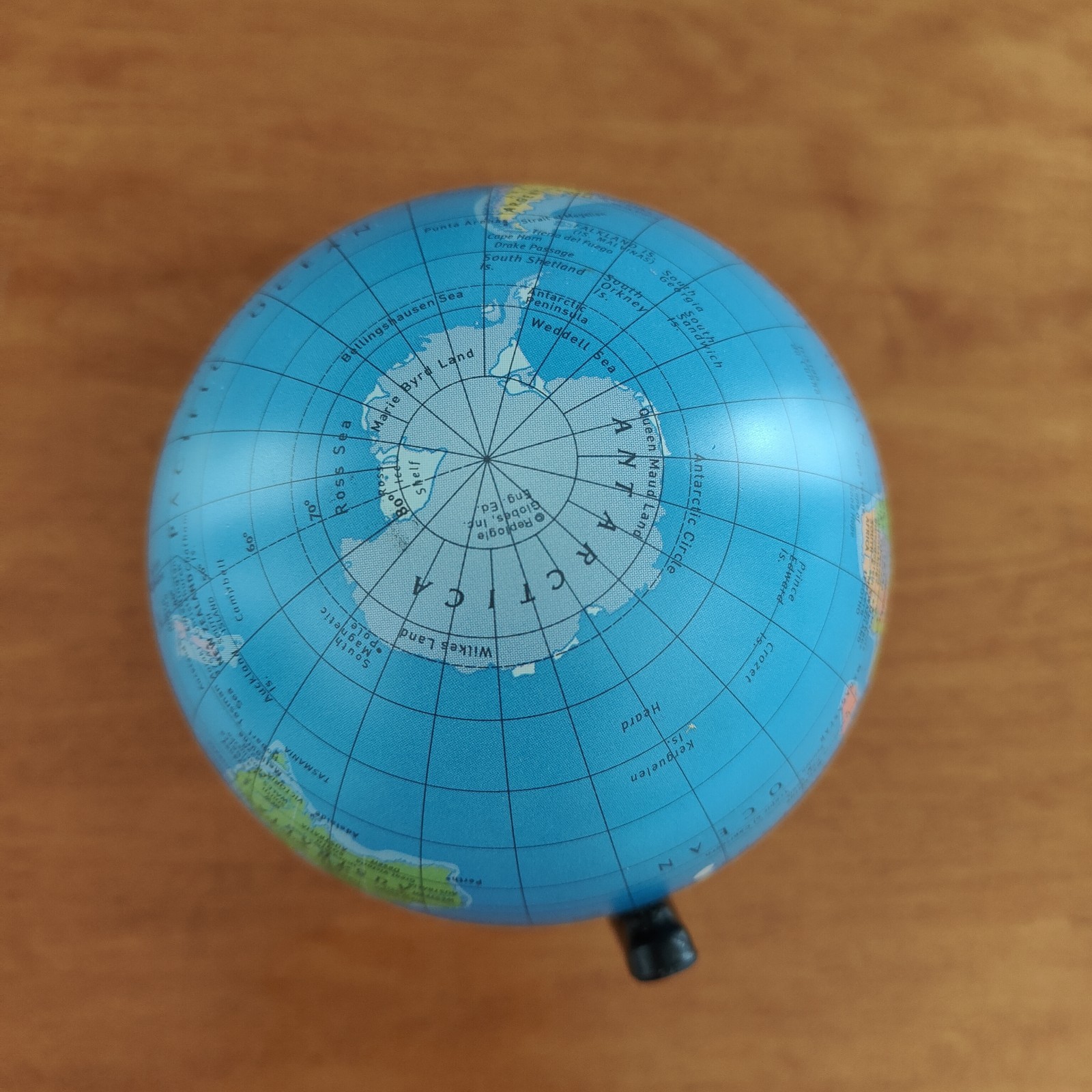 Replogle World Mini Globe 2001 Desktop 4" Diameter/5.5” Tall Dual Direction Spin