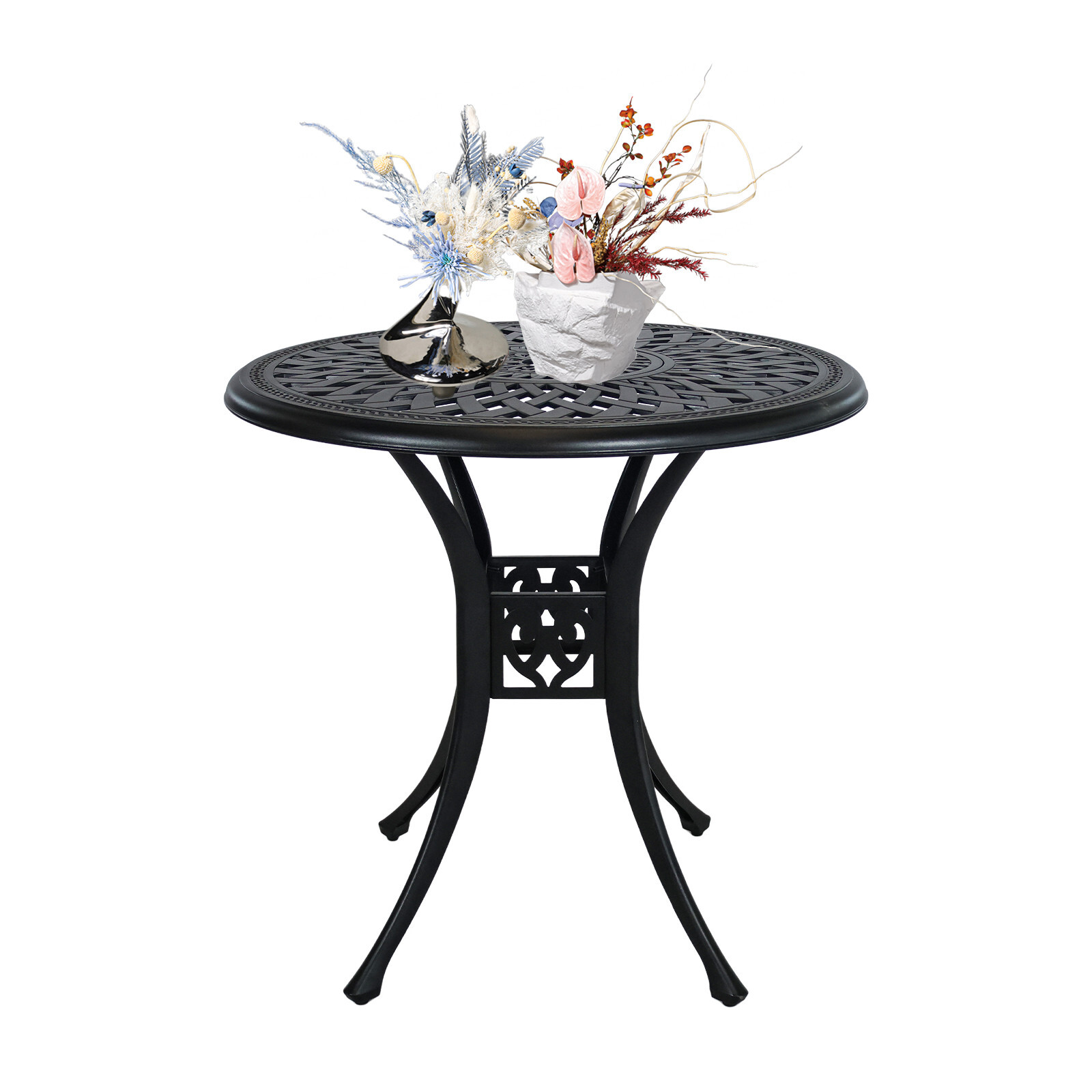 PATIOIN 3031 Inch Cast Aluminum Outdoor Dining Table