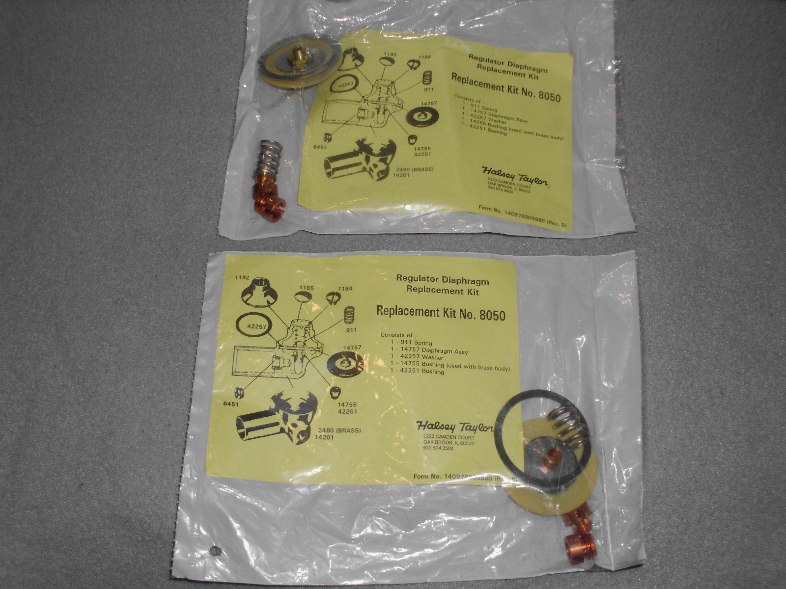 (2) two Halsey Taylor 8050 Regulator Diaphragm Replacement Kit Water  Fountain