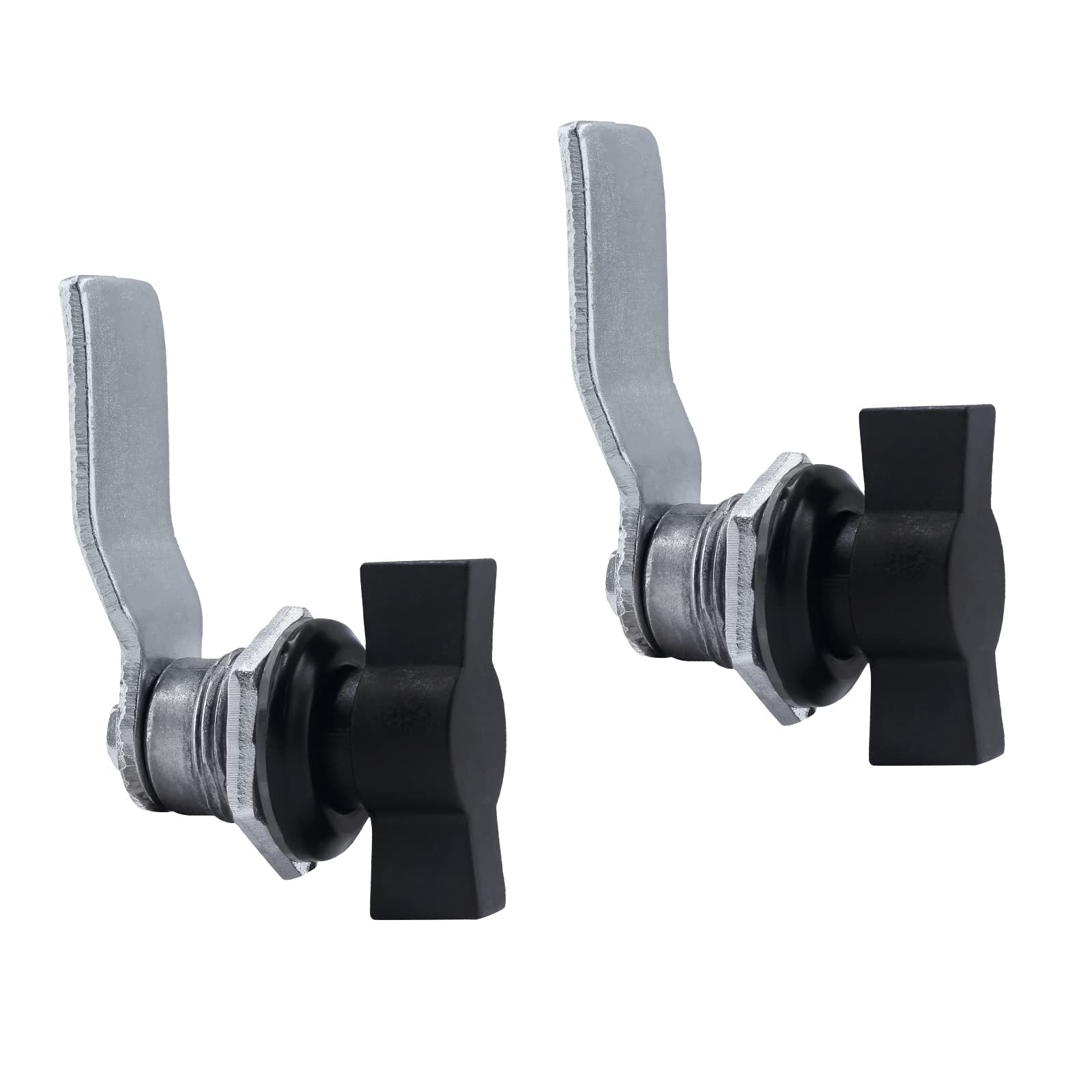 2 PCS Thumb Operated Offset Cam Locks Keyless Twist RV Mailbox Drawer Black