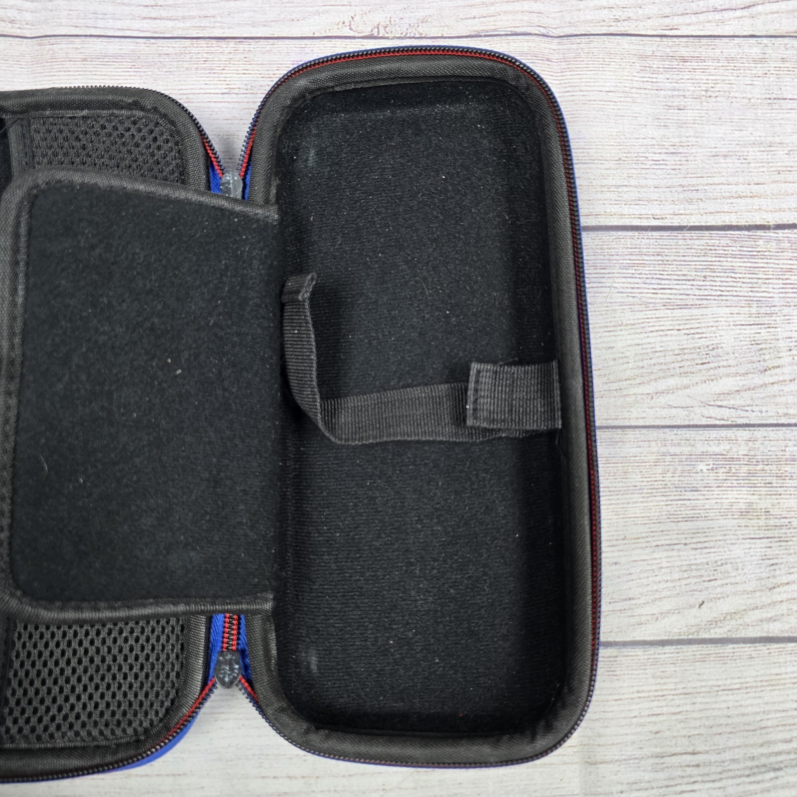 Yok Nintendo Switch Blue And Red Nylon Hard Shell Zip Carrying Case