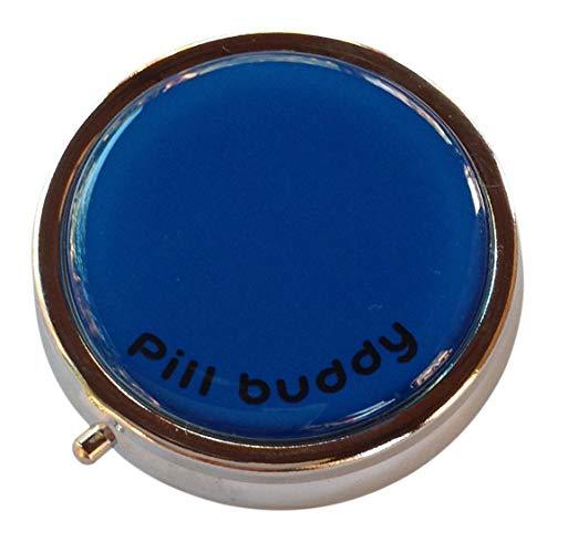 Blue Small Daily Medication Pill Box Organizer Case for Pocket, Purse or Travel