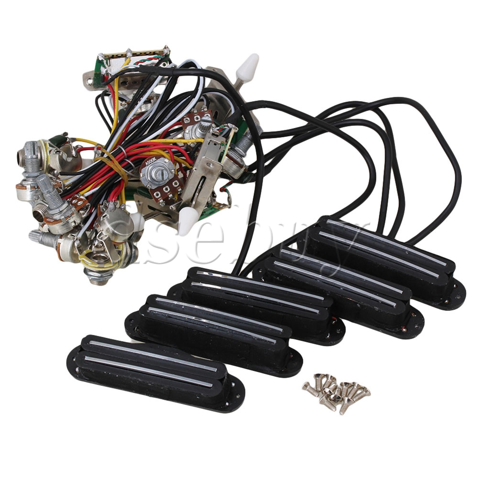 5xElectric Guitar Circuit Wiring Harness Twin-Coil Pickup&3way Switch Set
