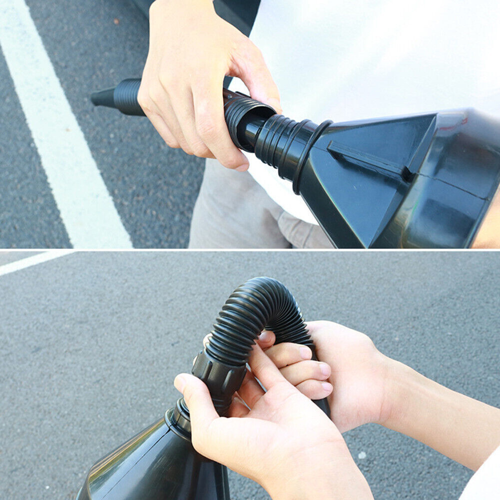 Water Oil Funnel for Automotive with Hose Wide Mouth Flexible Long Flexible