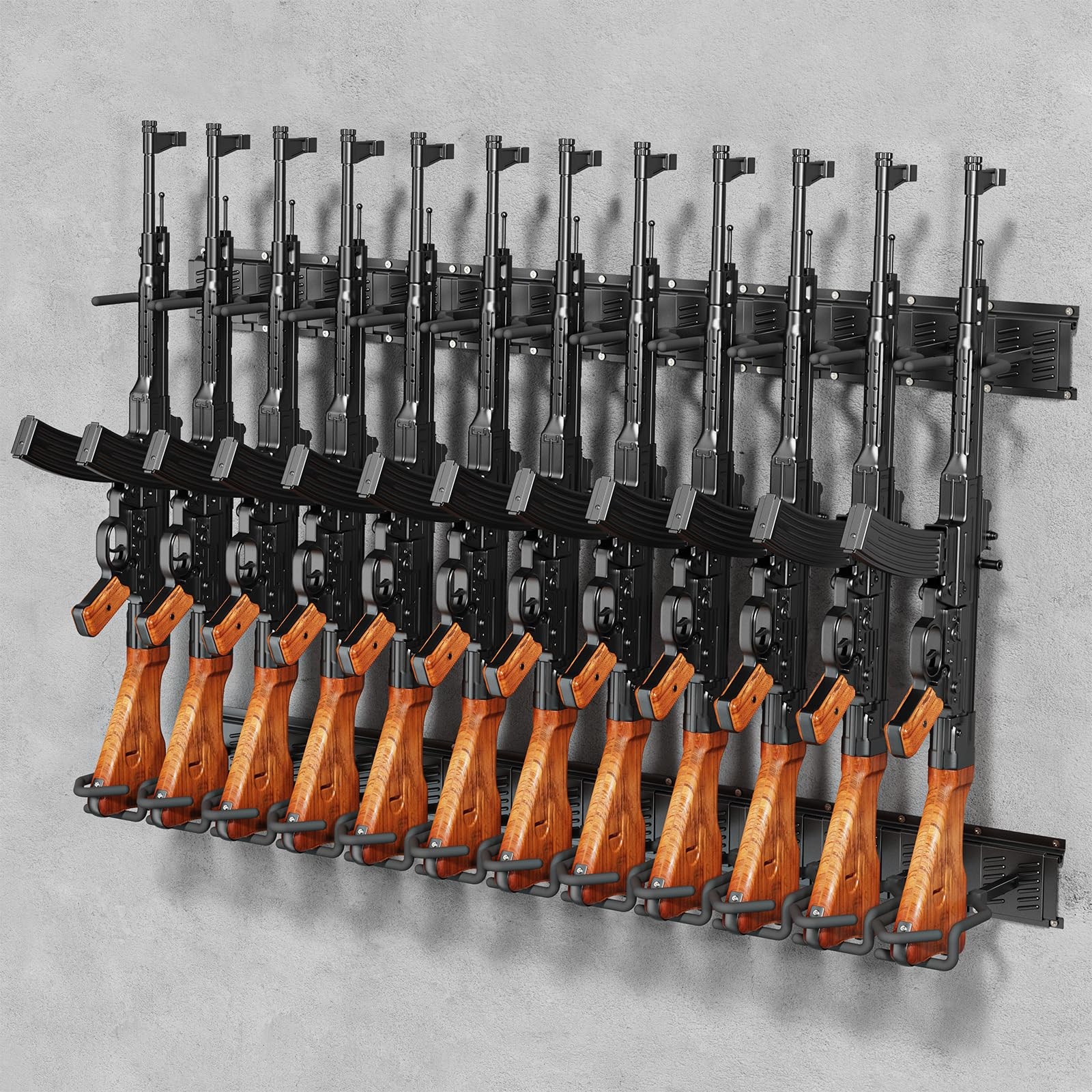 JBBTOOL Gun Rack, Adjustable Gun Racks for Wall, Heavy Duty Gun Rack Wall Mou...