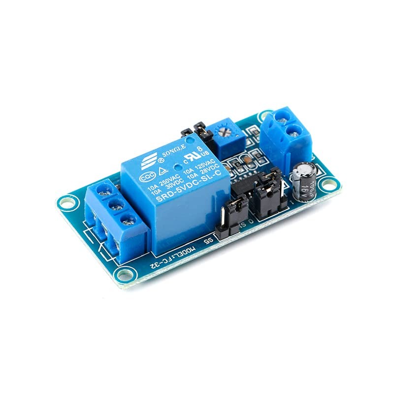 2Pcs DC 5V Delay Relay Module Delay Relay Switch with Timer Adjustable
