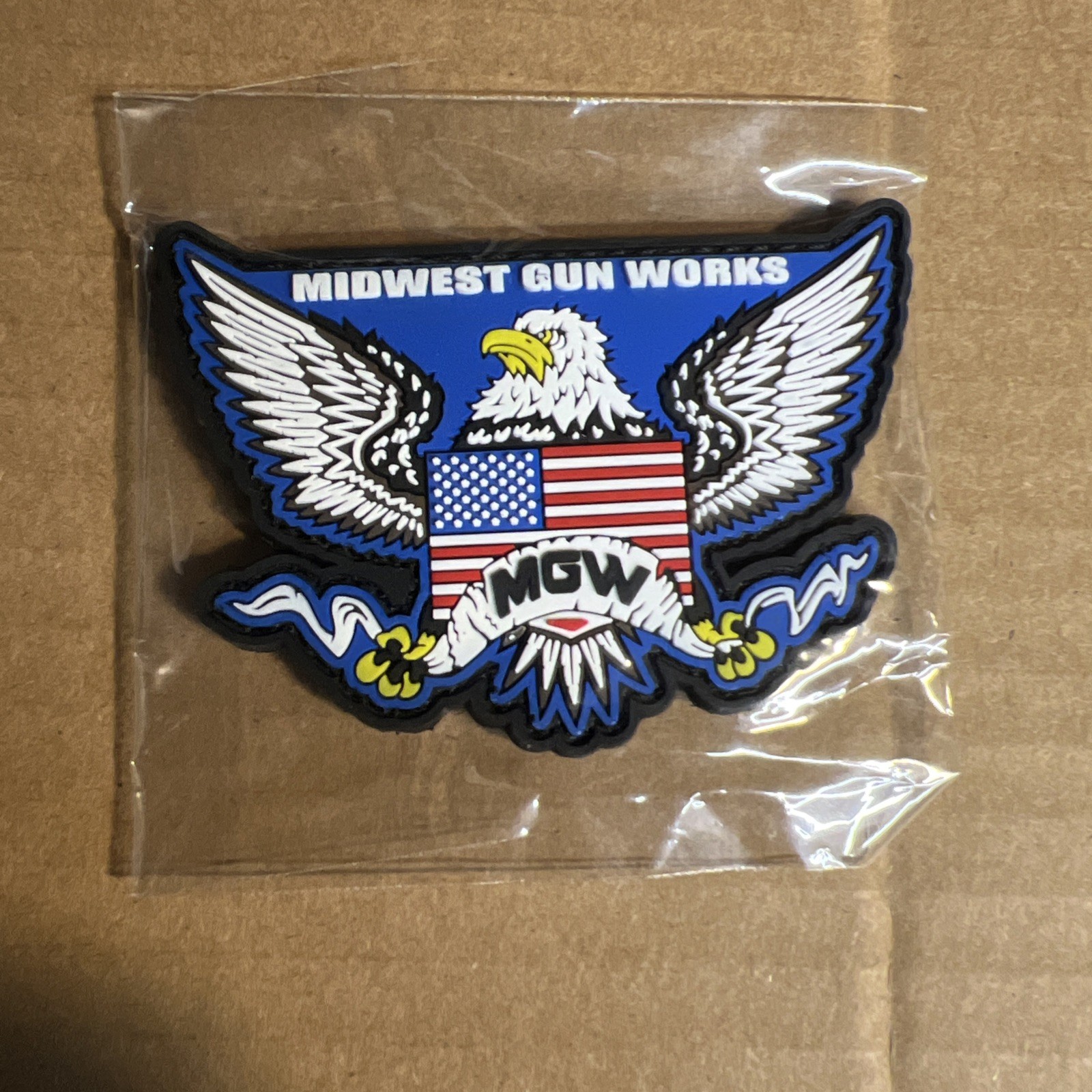 Midwest Gun Works MGW PVC Morale Patch Hook Loop Back Shot Show NEW
