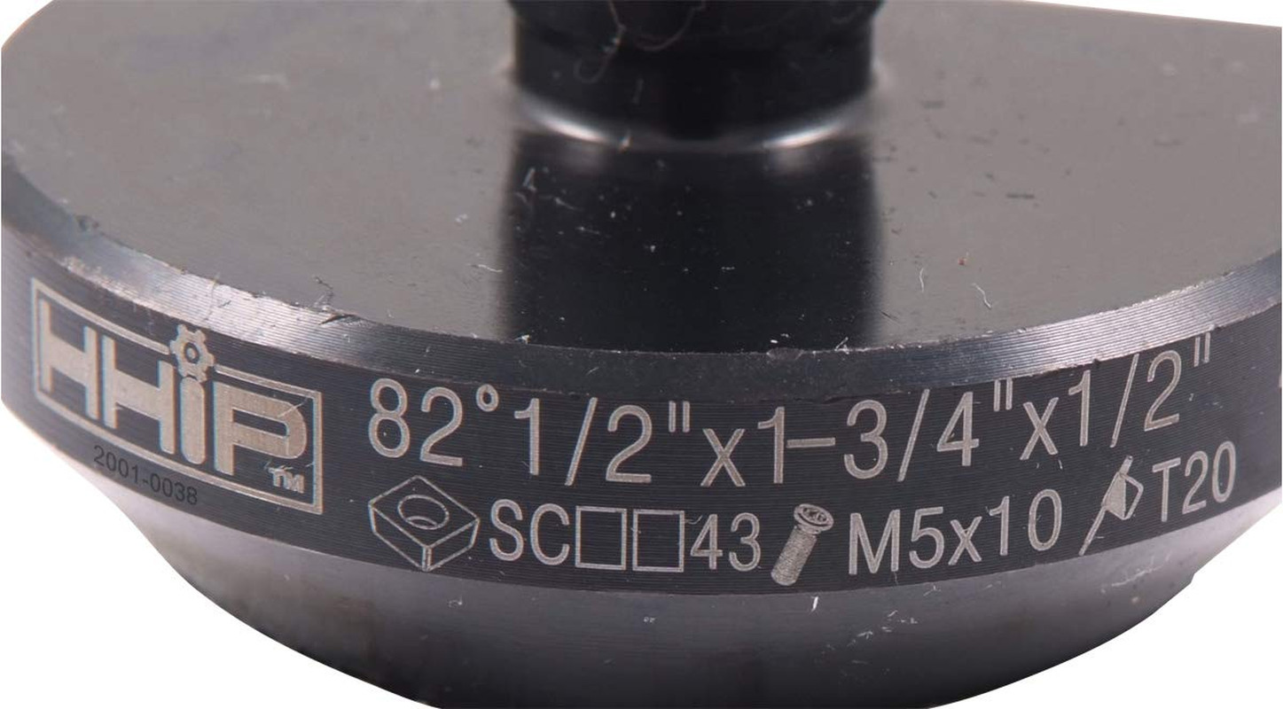 2001-0038 1/2-1-3/4 Inch Indexable Countersink & Chamfer Tool, 82 Degree