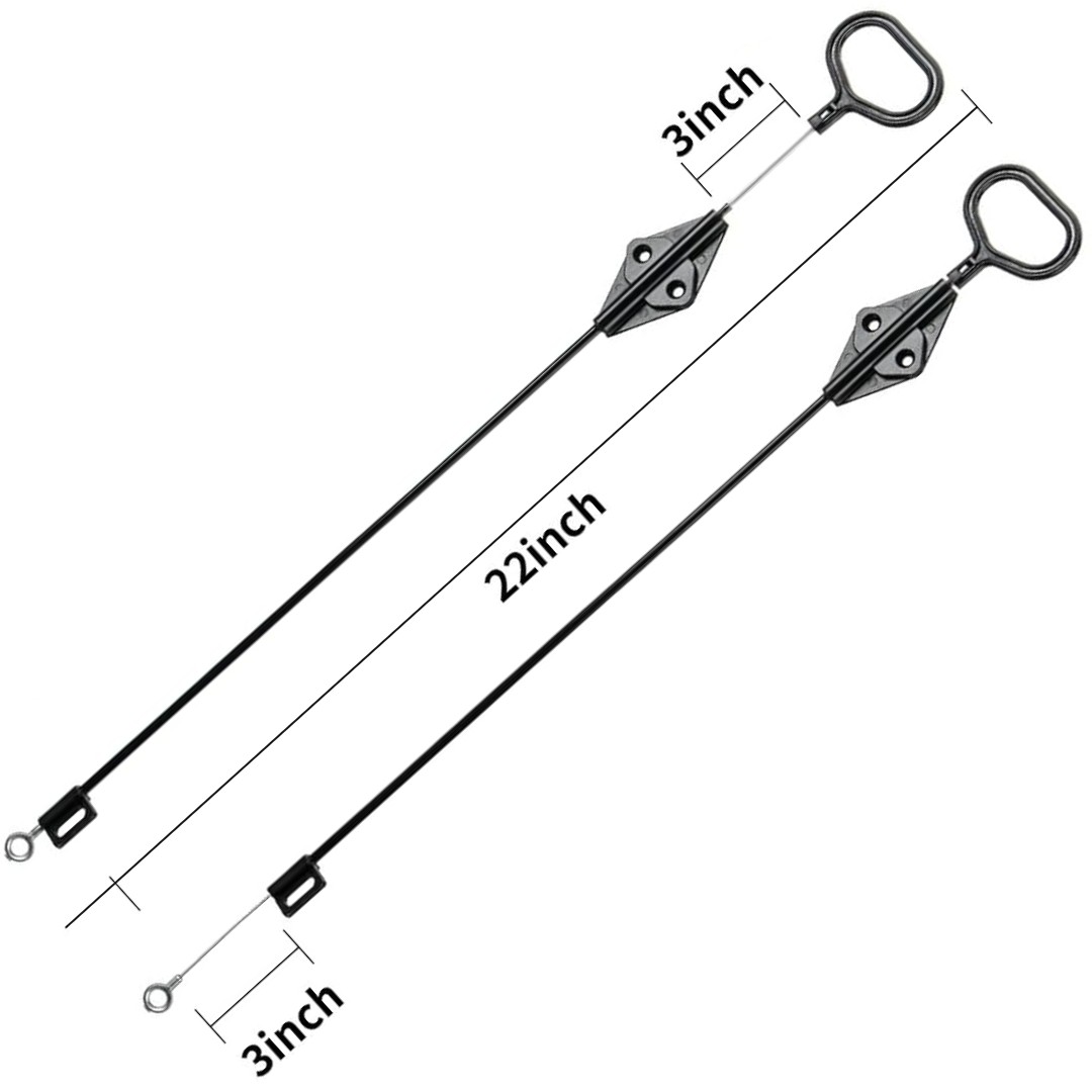 2 x D Ring Parachute Style Recliner Pull Handle Cable For Lazy Boy Couch Sofa