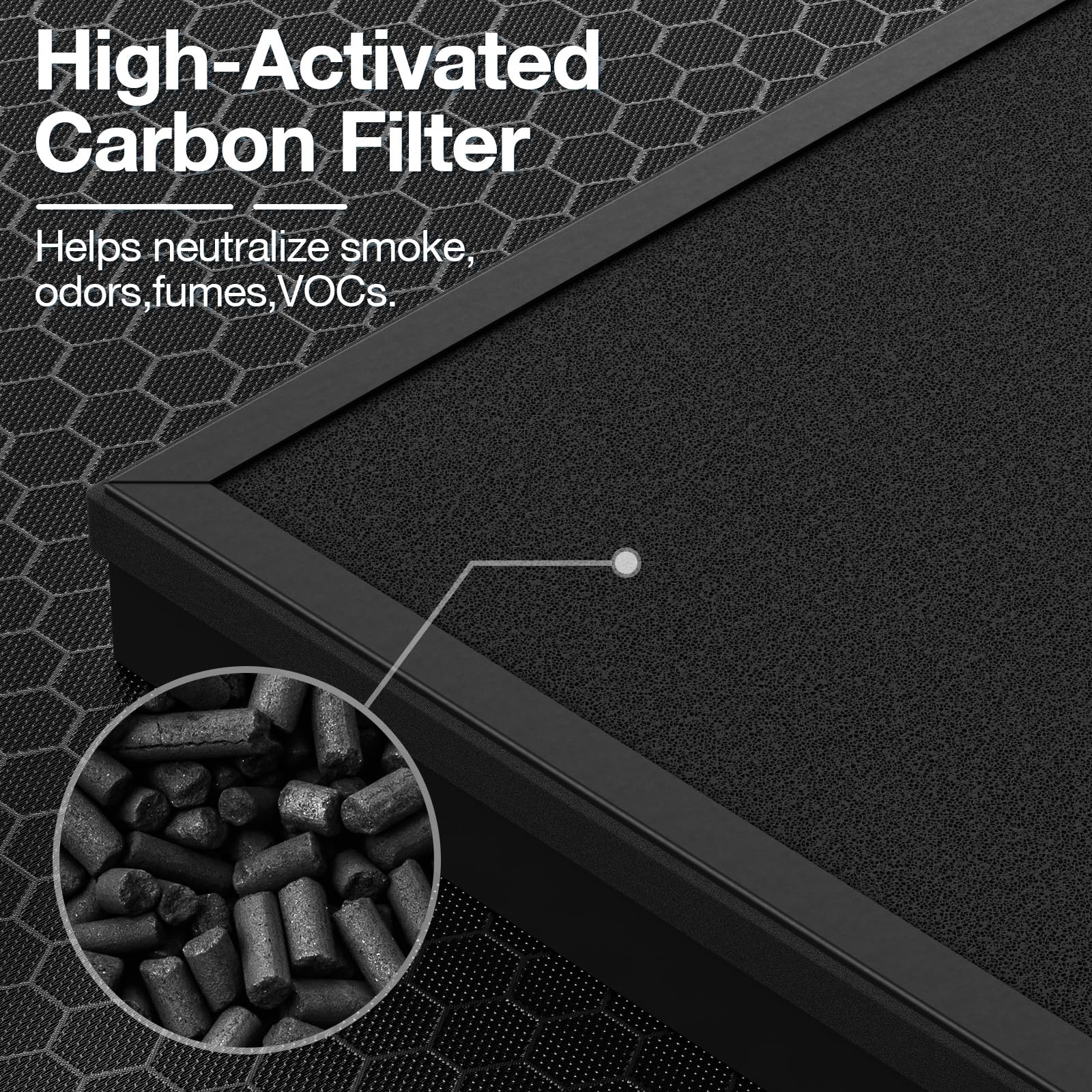 HAP603 Replacement Filter 2 Pack Compatible with ECOSELF Air Purifier Large Room