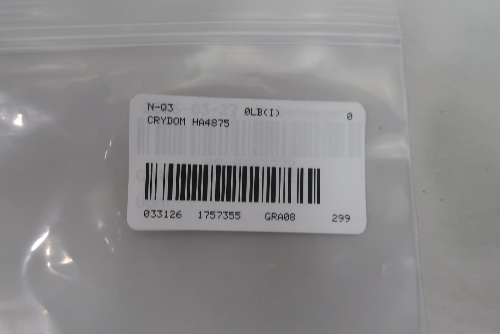 Crydom HA4875 Solid State Relay 480v-ac 75a 90-280v-ac