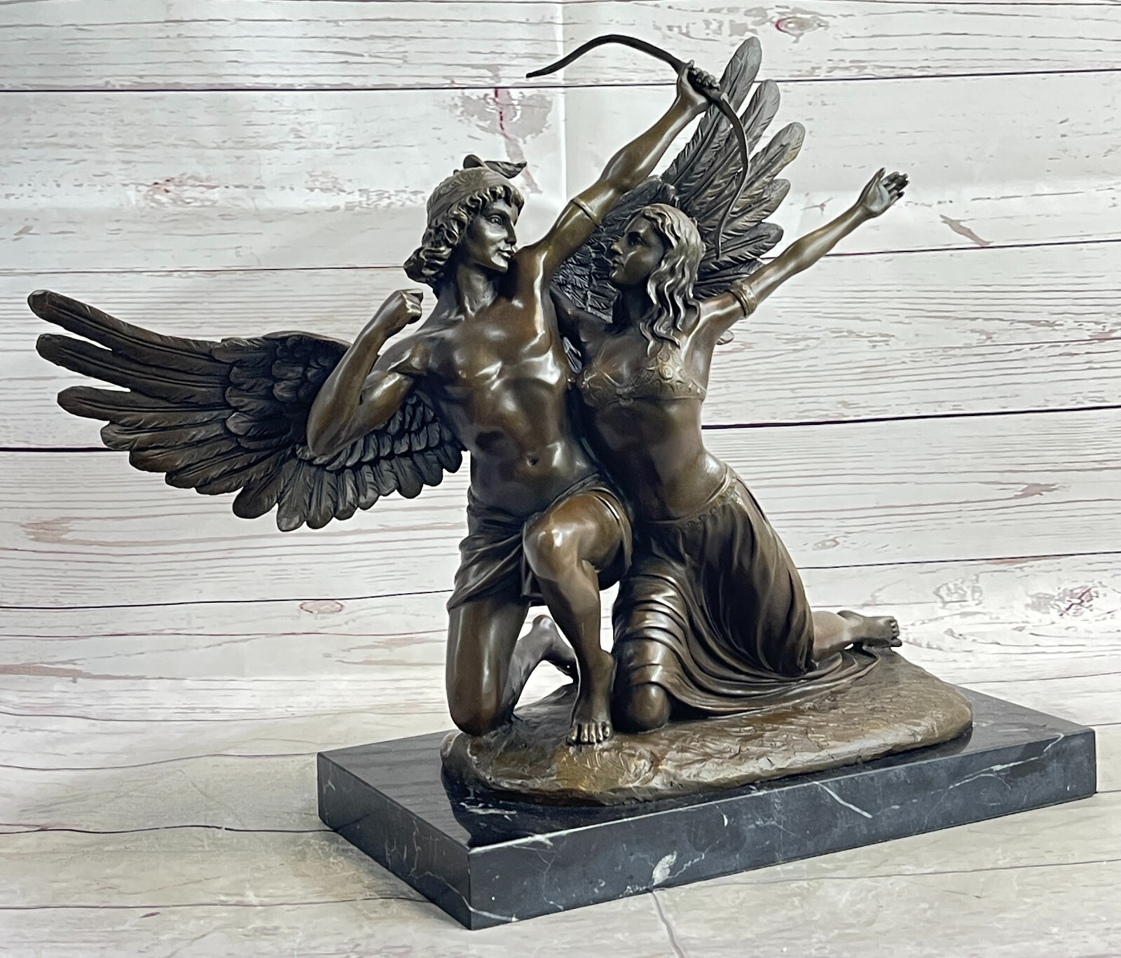 Zephyrus  Psyche Fine Art Sculpture Love Anniversary Gift Idea Handcrafted
