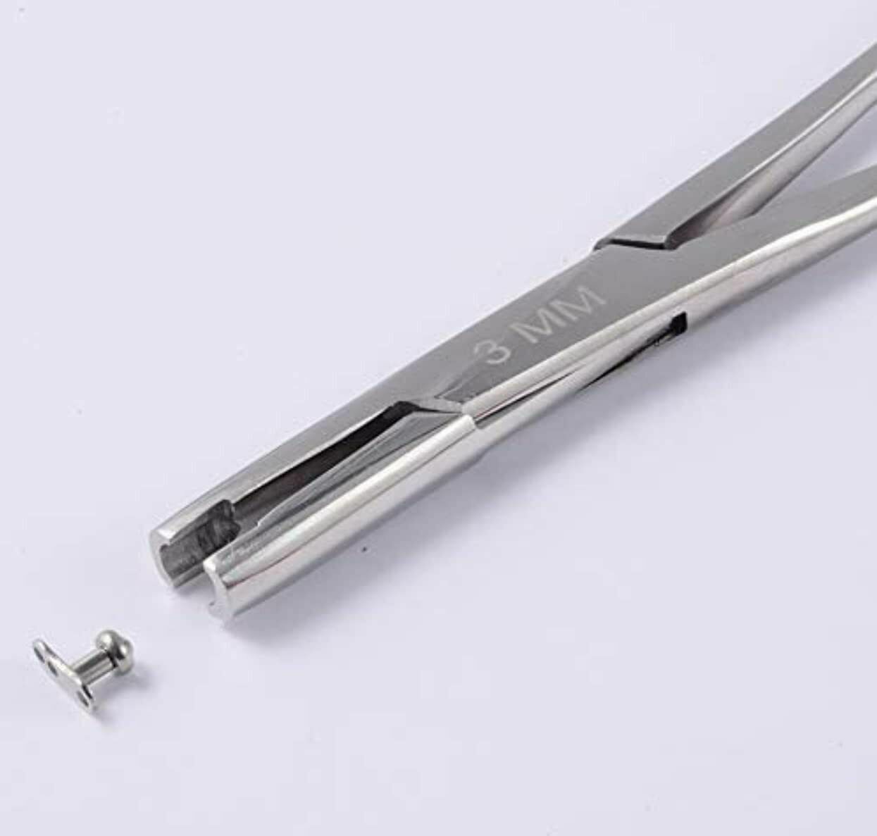 Micro Dermal Anchor Tube Insertion Hemostat Forceps 3mm Body Piercing Tool