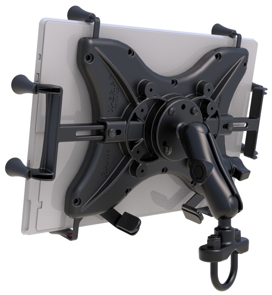 RAM X-Grip Handlebar Rail Mount for 12" Tablets - Fits Apple iPad Pro and Others