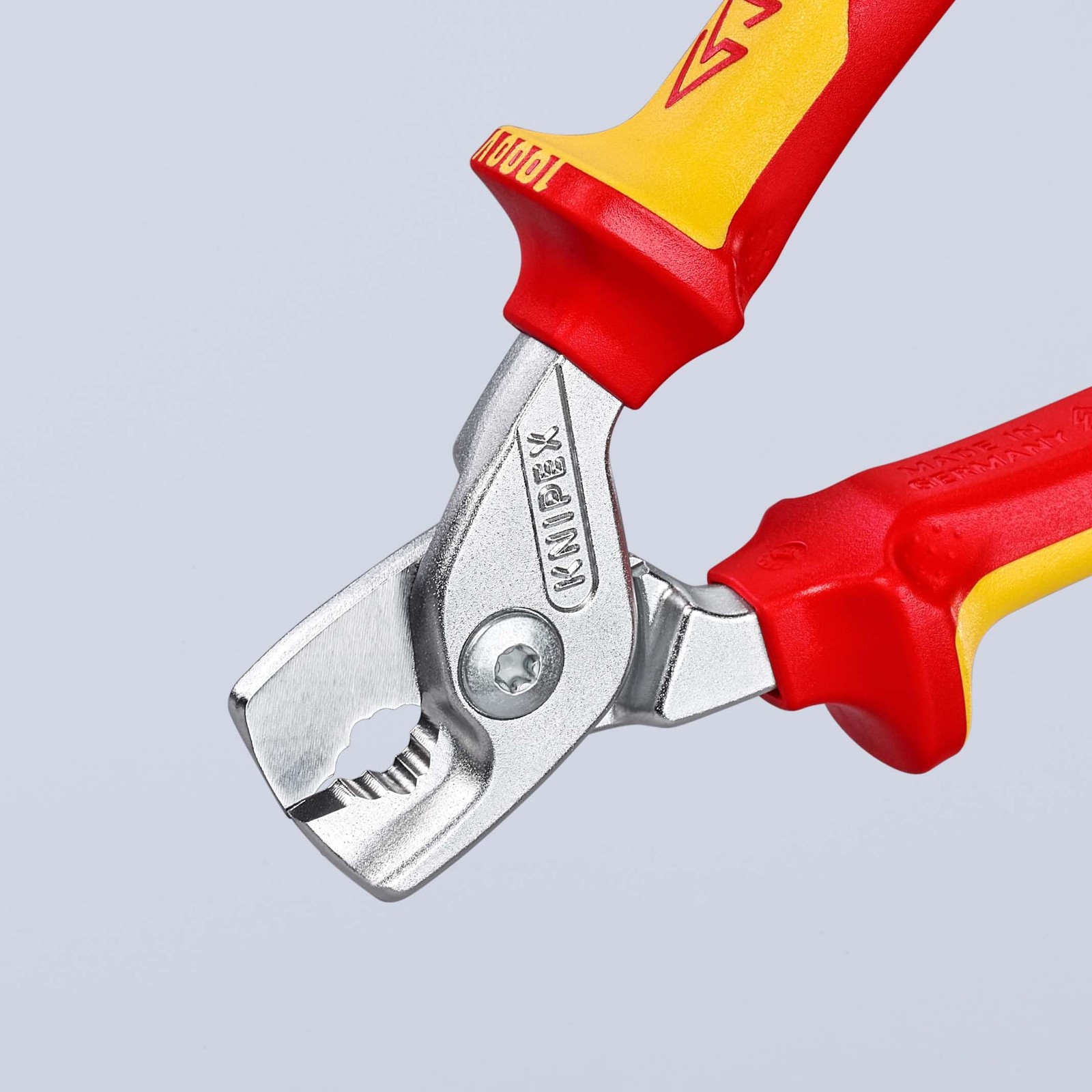 StepCut Cable Shears chrome-plated, insulated with multi-component grips, VDE-te