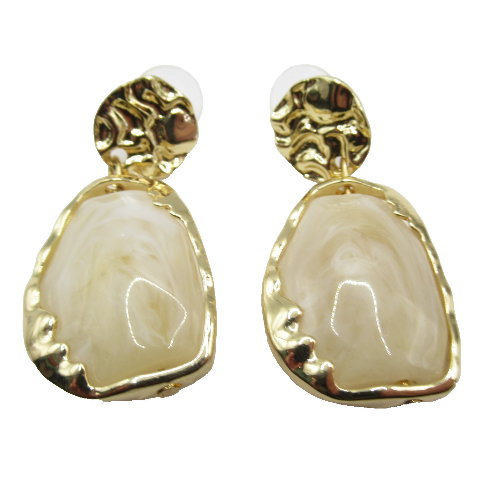 Faux Gemstone Vintage Pierced Earrings