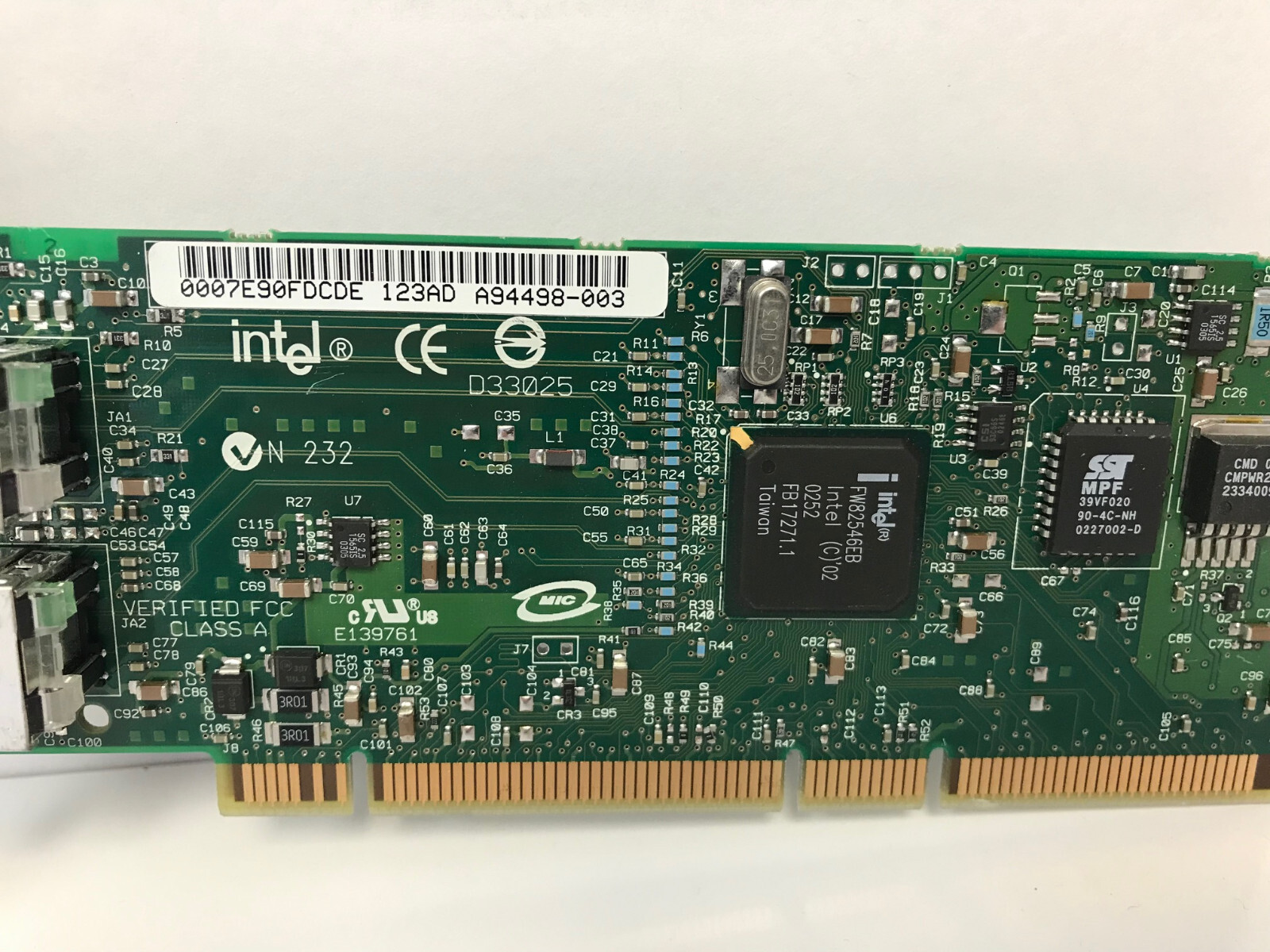 INTEL A94498-003 PCI-X PRO/1000 MT DUAL PORT SERVER ADAPTER