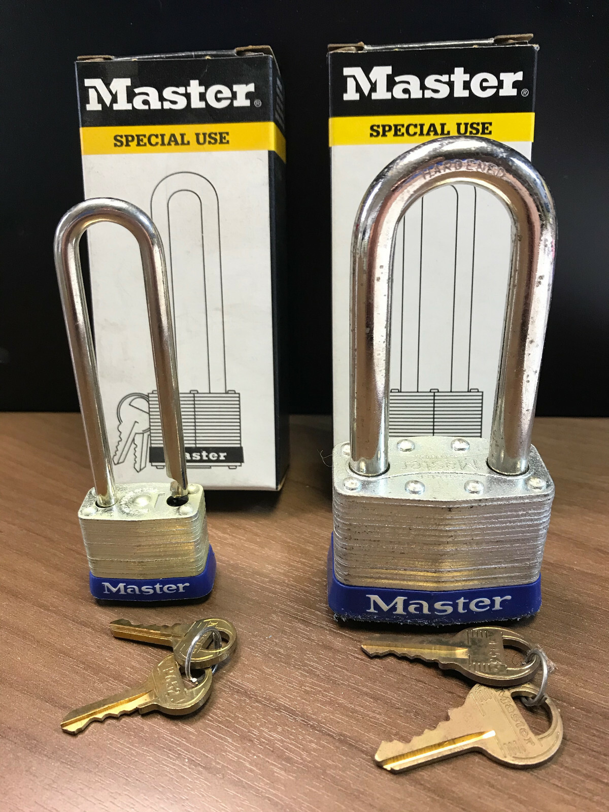 MASTER LOCK Keyed Padlock, 5LJ and 7LJ....sold as set. NIB