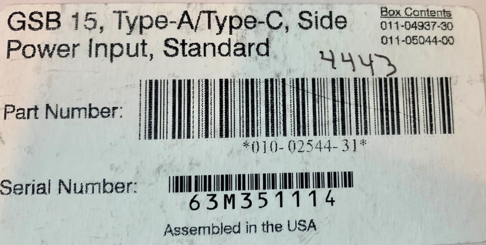 USB Charger 010-02544-31 New
