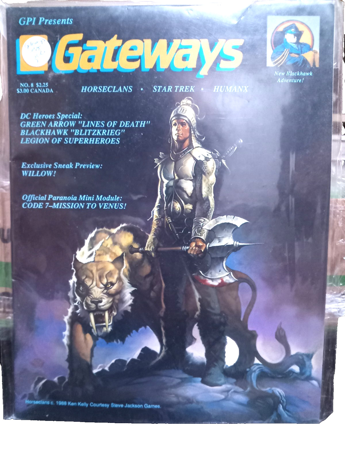 Gateways Role Playing Magazine Vol.II #2 +#8 (1988) DC Heroes, Paranoia, Willow
