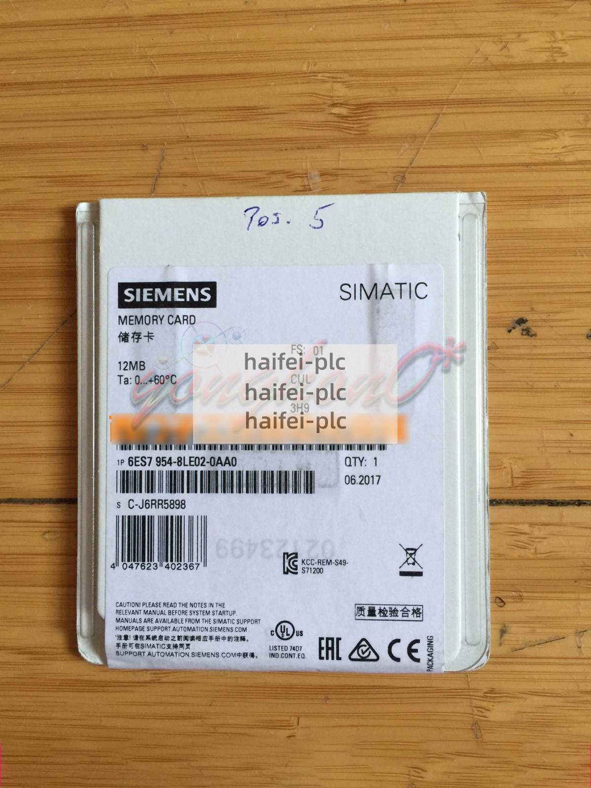 1PC New Siemens 6ES7 954-8LE02-0AA0 Memory Card