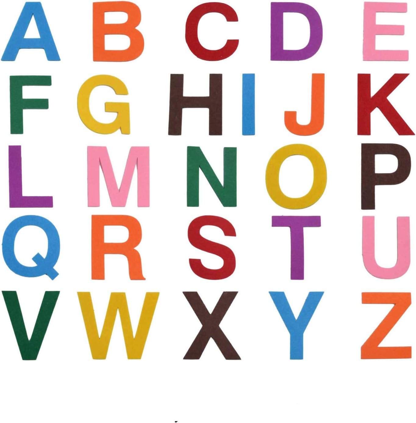 6.5Cm Felt Letter Stickers, 52 Pieces Self-Adhesive Foam Letters Felt Alphabet S