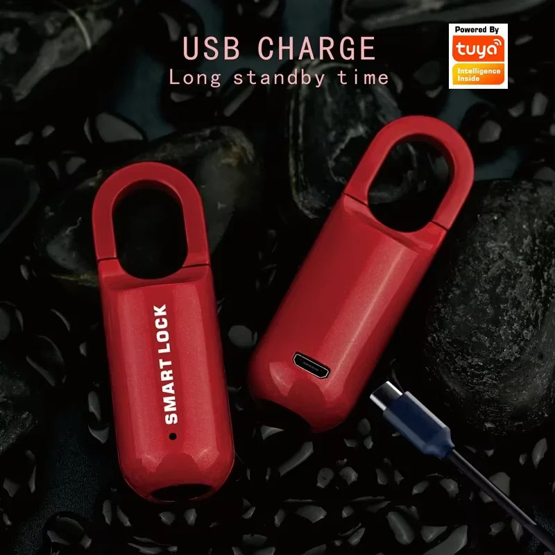 Smart Fingerprint Padlock Keyless Biometric Lock USB Rechargeable Waterproof