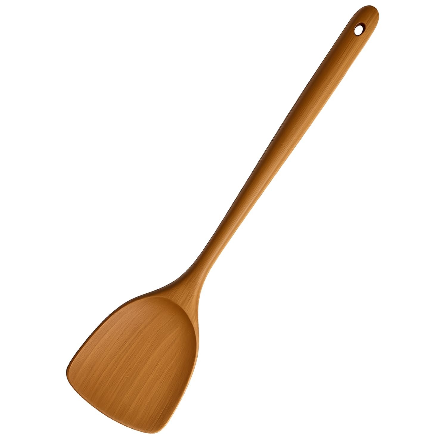 JapanBargain 4080, Wooden Long Cooking Spatula Turner, 14.75-inch 1 14.75 inch