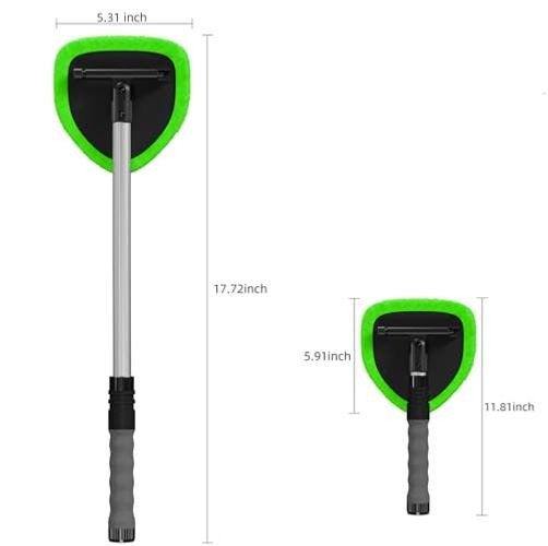 Green Windshield Cleaning Tool - Car Window Cleaner - 4 Green