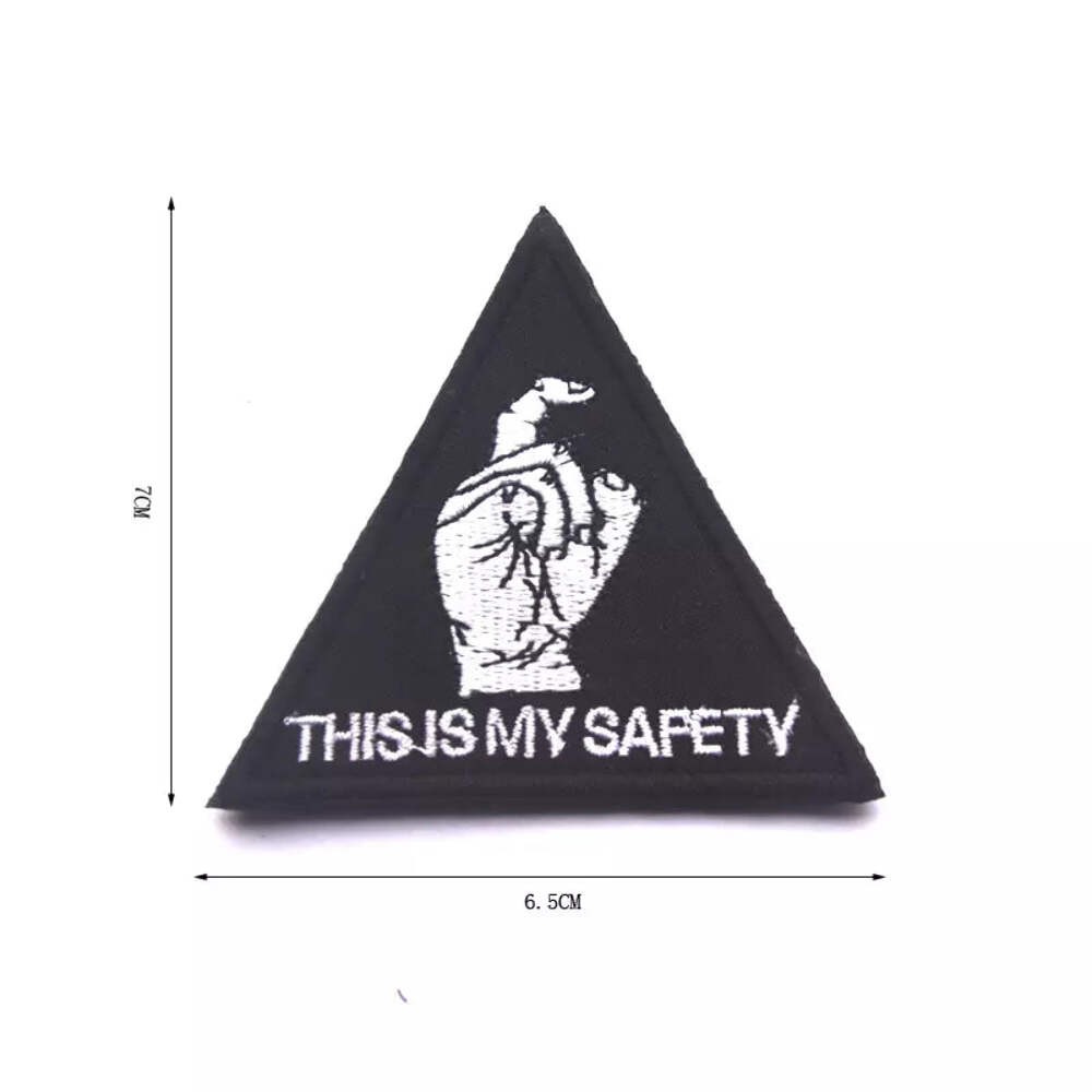 Funny Trigger Finger This IS My Safety Embroidered Hook and Loop Tactical Morale