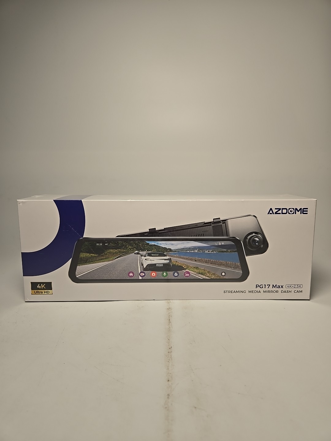 AZDOME PG17 Max 12" Mirror Dash Cam 4K+2.5K Front & Rear Camera