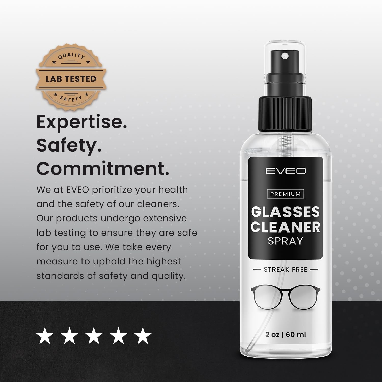 EVEO Glasses Cleaner Spray - Eyeglass (No 2 Fl Oz (Pack of 1)