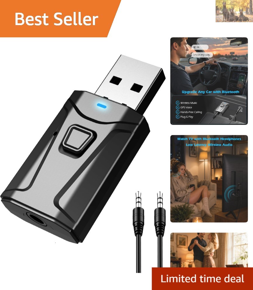 Upgrade Your Audio with the 2 in 1 Bluetooth Adapter - Wireless for Car & TV
