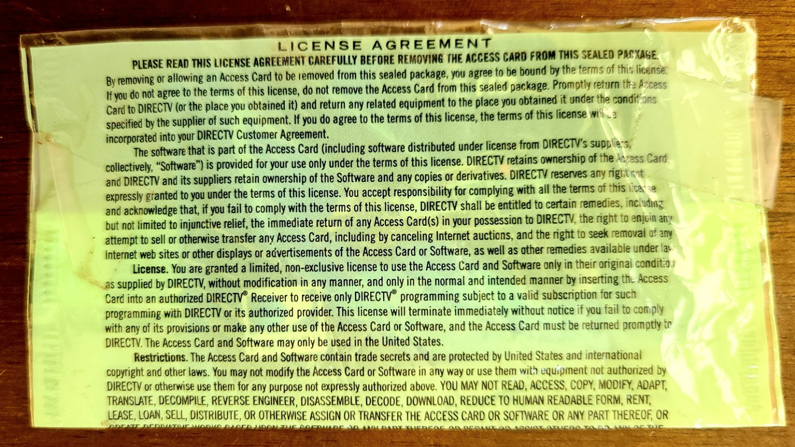 DIRECTV Access Card (Unopened)