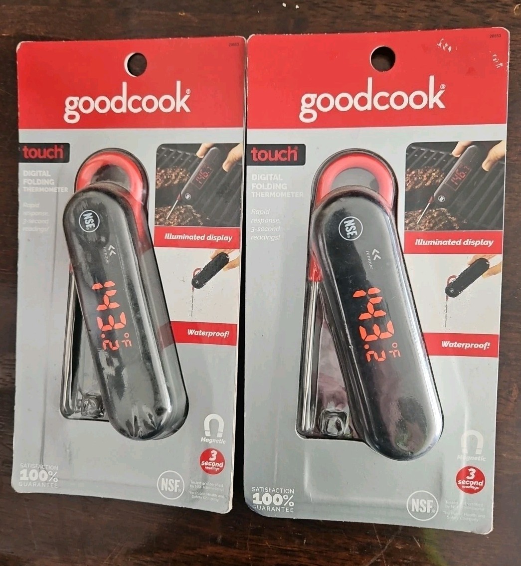 2 Goodcook Touch Digital Folding Thermomter New