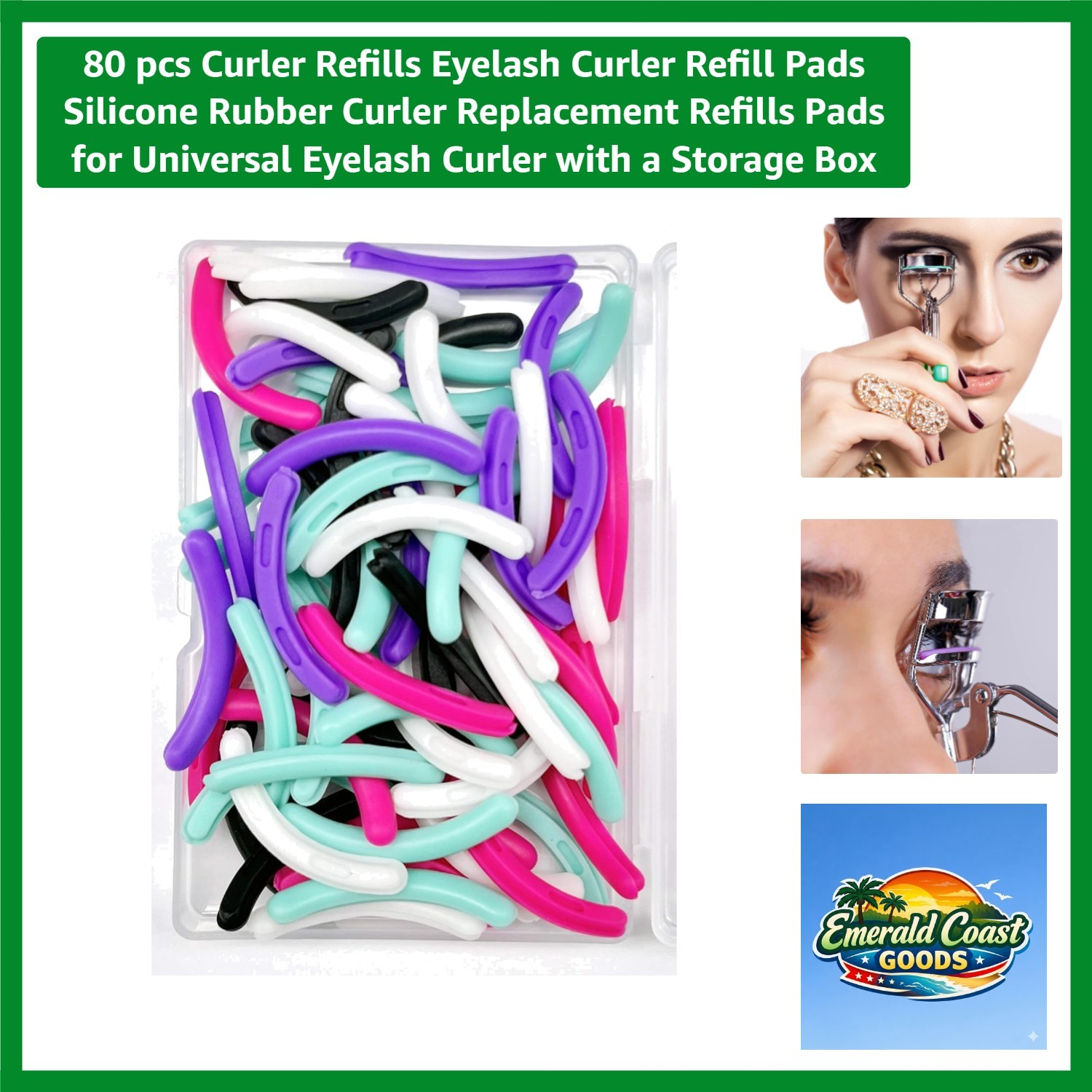 Universal Fit 80-Pc Eyelash Curler Rubber Replacement Pads for Stunning Lashes