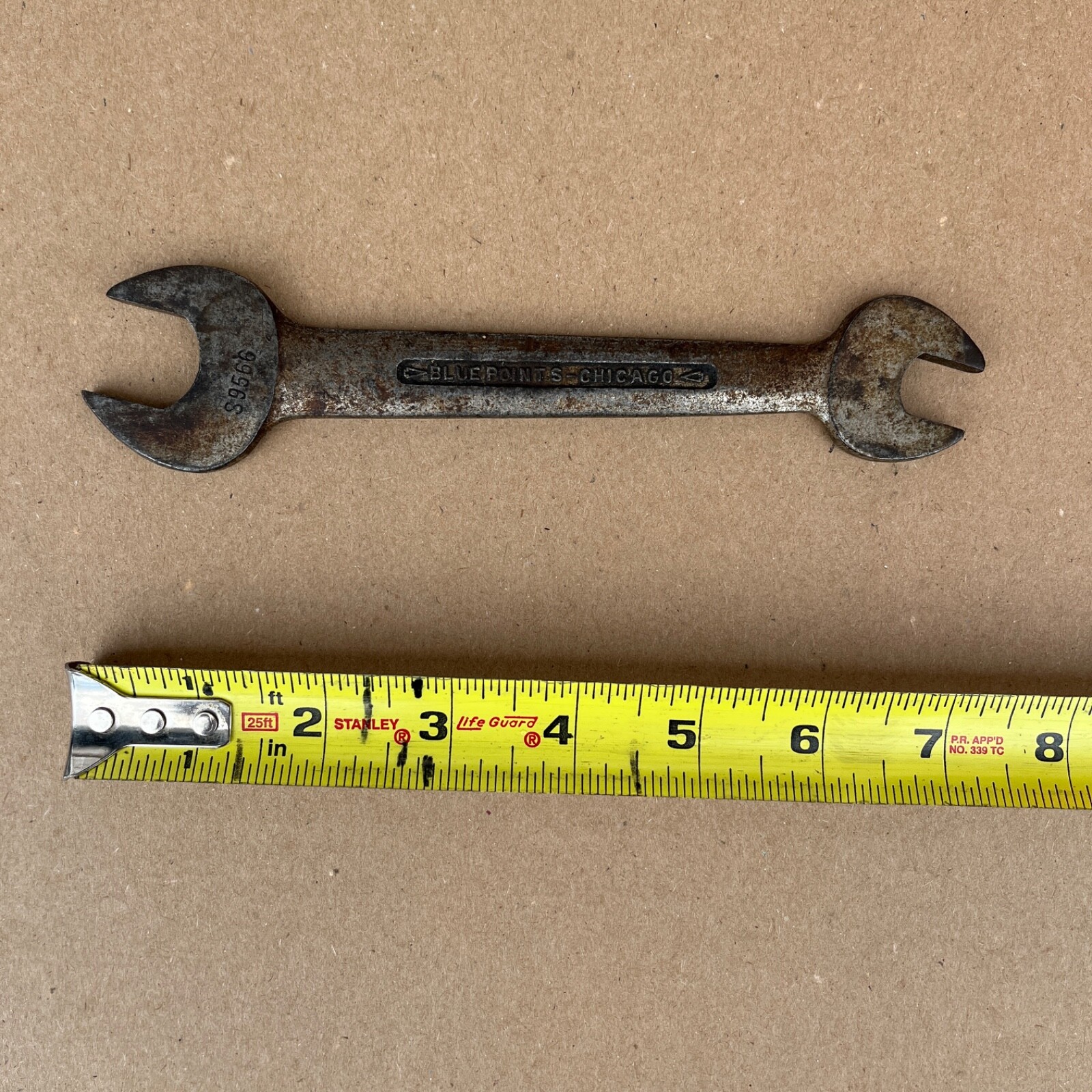 Vintage Blue Point S-9566  1/2" x 3/4" Open End Wrench  USA