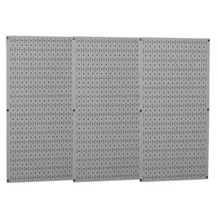 Wall Control 35-P-3248Gy Pegboard Panel, Round 1/4 In Holes, 1 In Hole Spacing,