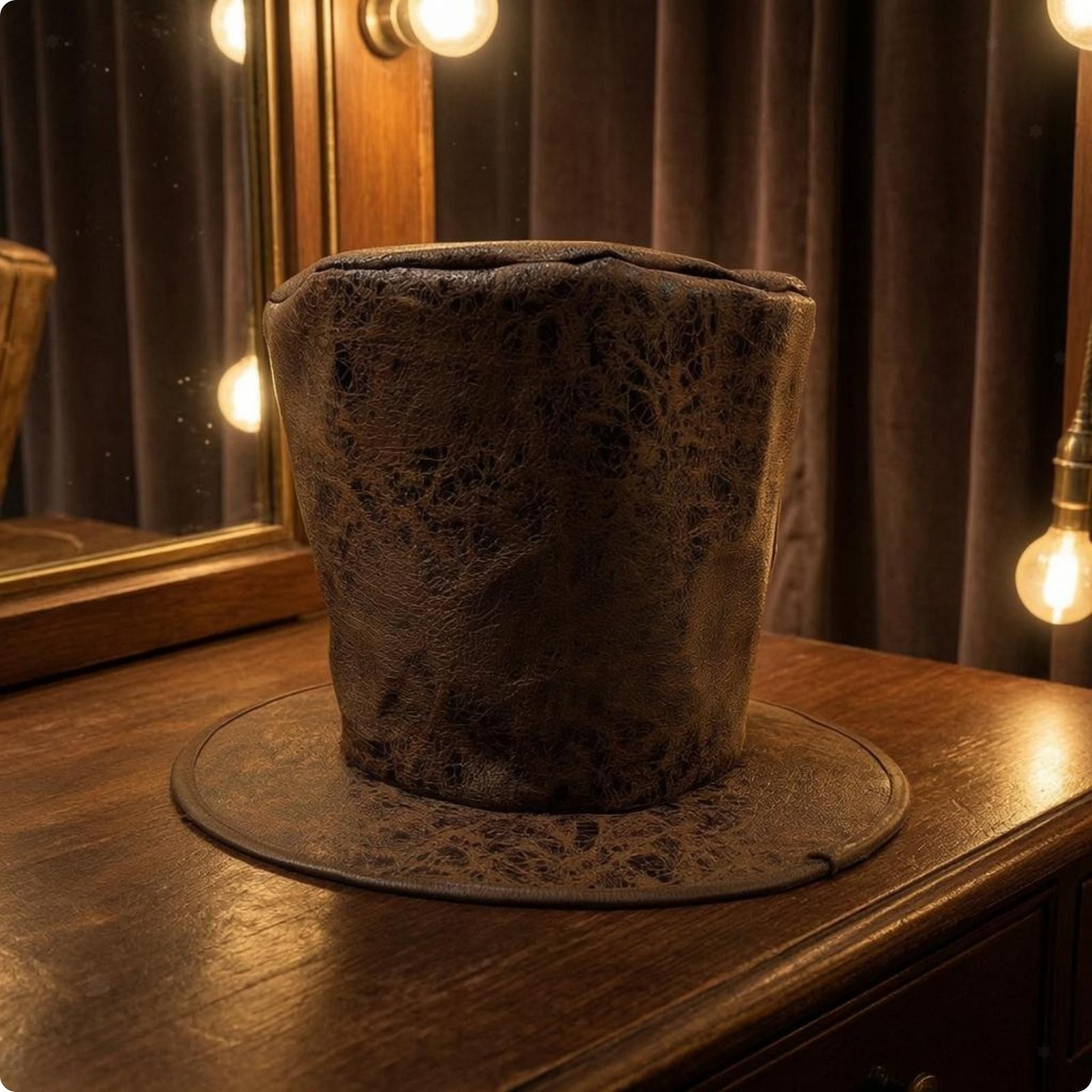 Tall Top Hat Stage Costume Top Hat with Wide Brim Cylindrical Crown Headwear for