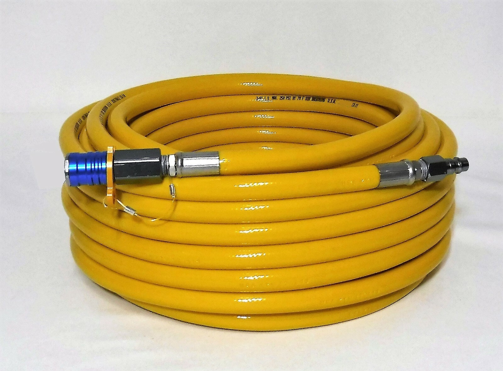 Hookah Diving 125' 3/8 id Stamped Air Breathing Dive hose w/quick connects