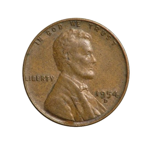 1954-D Lincoln Wheat Penny Cent - G/VG Good or Better Very Nice