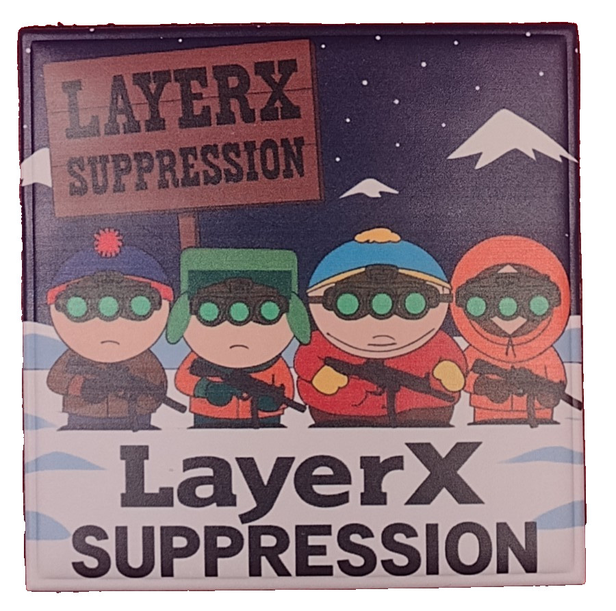 LayerX Suppression SHOT-SHOW 2026 South Park Morale Patch PVC H&L NEW 2A Kenny