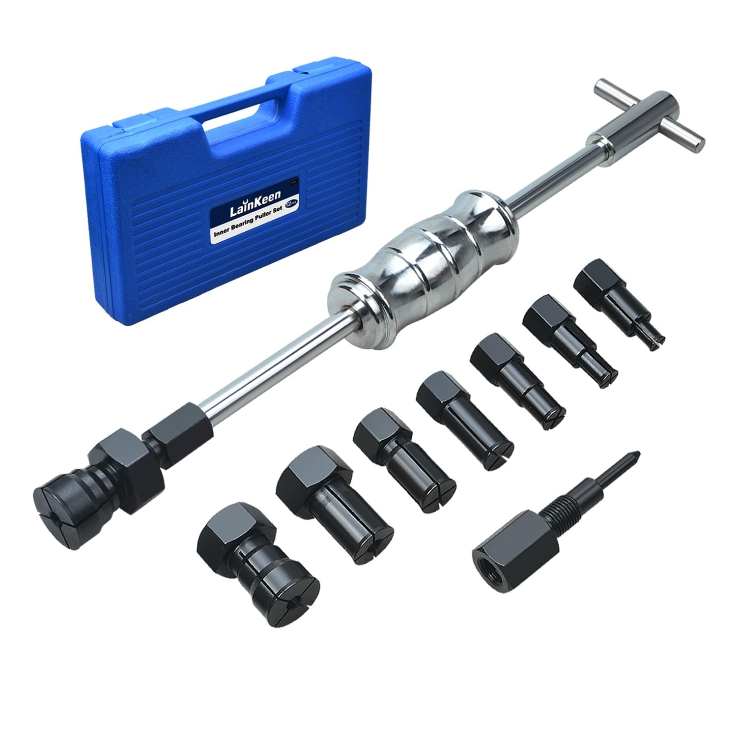 LainKeen 12pcs Blind Hole Collet Bearing Puller Set Internal 12PC 1x(8+10mm)