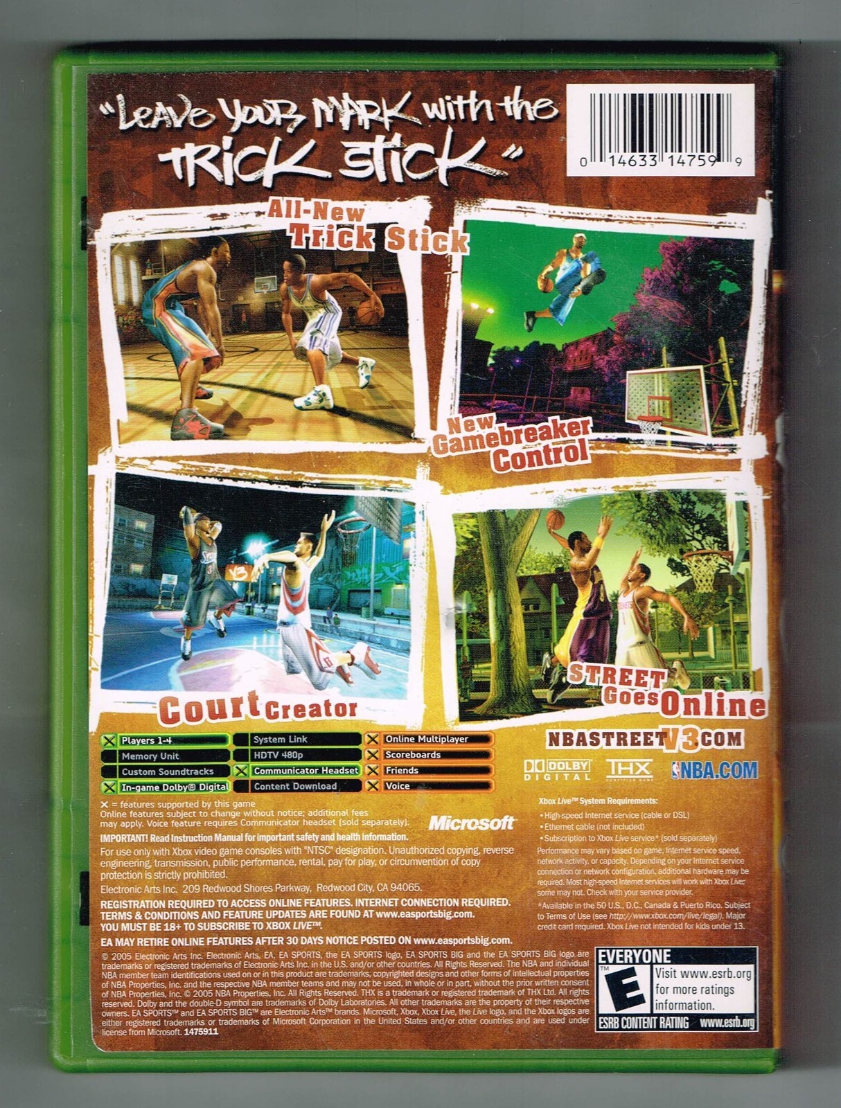 NBA Street 3 Microsoft XBOX Game EMPTY CASE ONLY