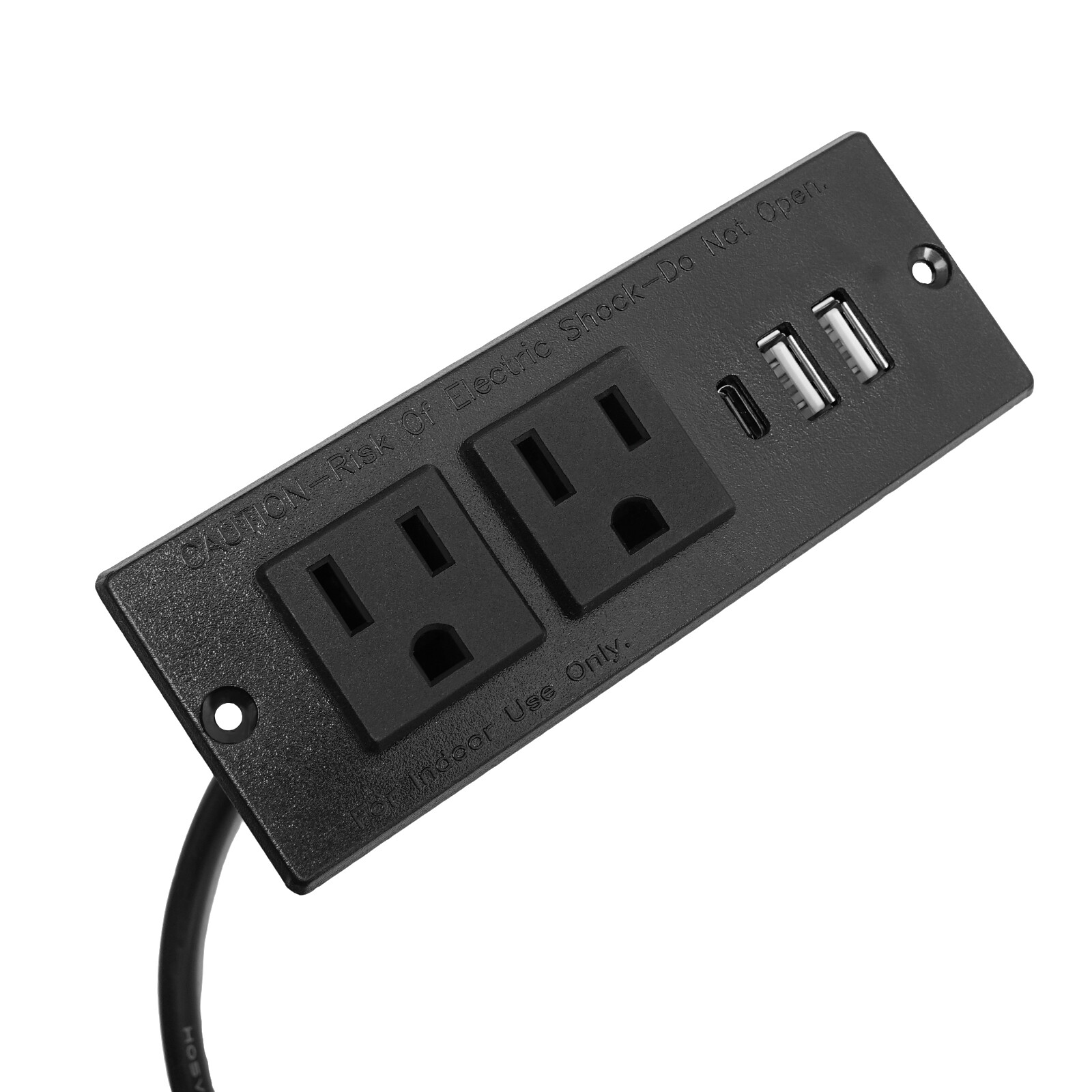 Under Desk Mounted Sliding Pull-out Storage Drawer with Built-in Power Strip