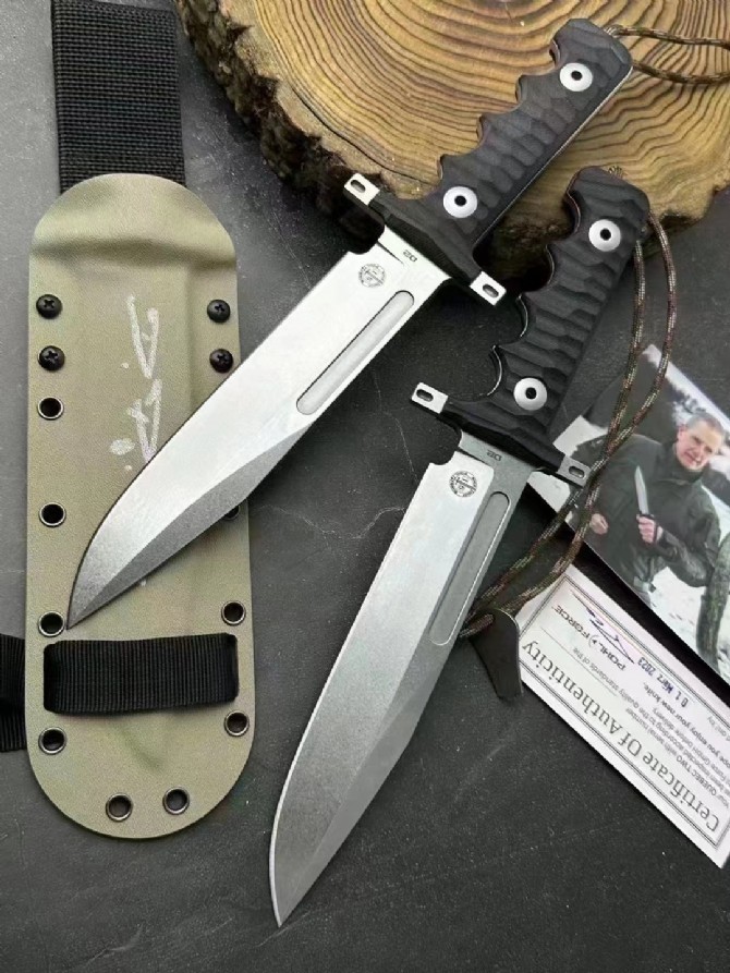 1PC Tactical Straight Knife D2 Integral Steel Outdoor Knives G10 Handle Tools