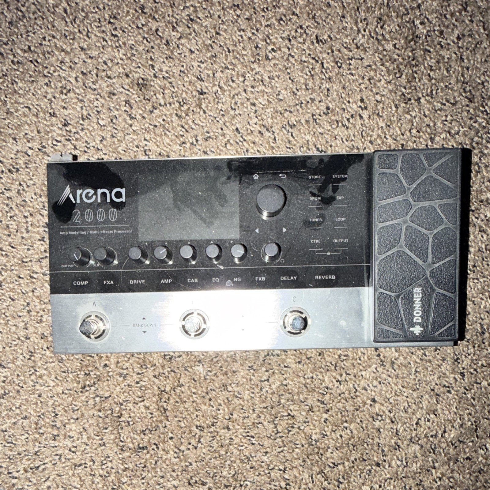 Donner Arena Digital Multi-Effects Amp Modeling Cab Sim Delay Reverb Pedal