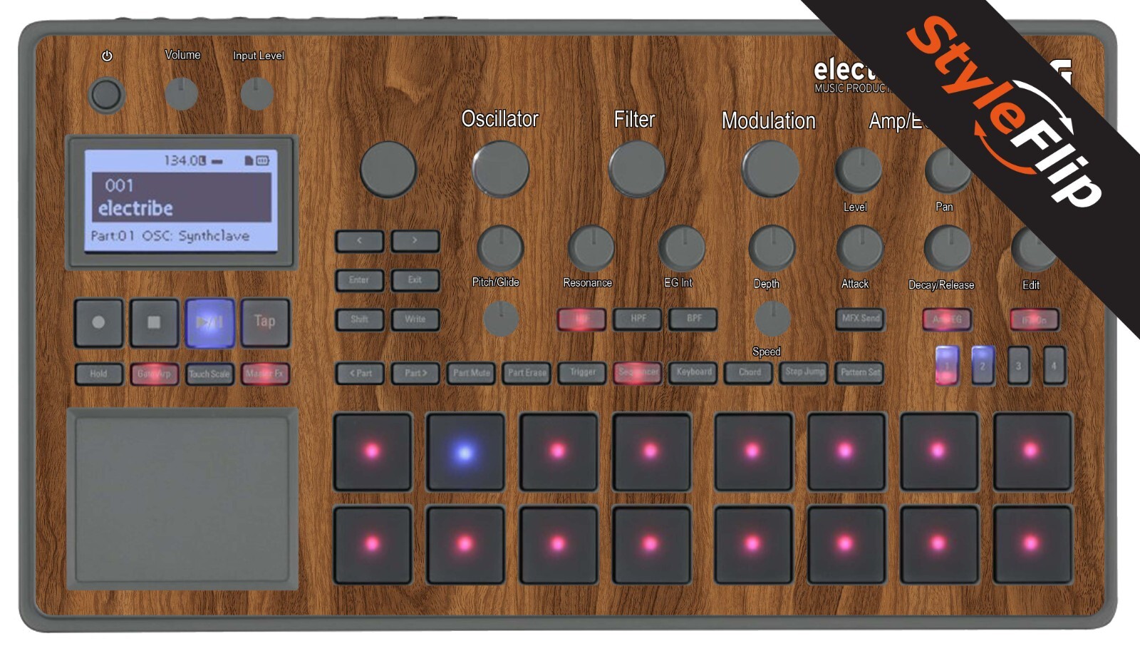 Korg Electribe 2 Skin | Color Wood 2 | Protective Decal | StyleFlip Skins